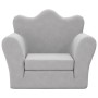 Sofá cama infantil felpa suave gris claro