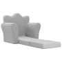 Sofá cama infantil felpa suave gris claro