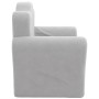 Sofá cama infantil felpa suave gris claro