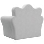 Sofá cama infantil felpa suave gris claro