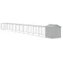 Chicken coop and corral light gray galvanized steel 117x1221x123 cm by vidaXL, Cages and habitats for small animals - Ref: Fo...