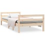 Estructura de cama madera maciza de pino 75x190 cm de vidaXL, Camas y somieres - Ref: Foro24-821639, Precio: 98,88 €, Descuen...