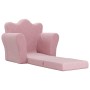 Sofá cama para niños felpa suave rosa