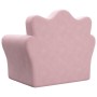 Sofá cama para niños felpa suave rosa