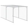 Chicken coop with corral light gray galvanized steel 117x405x123cm by vidaXL, Cages and habitats for small animals - Ref: For...