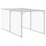 Hühnerstall mit Stall aus hellgrau verzinktem Stahl, 117 x 405 x 123 cm von vidaXL, Käfige und Lebensräume für Kleintiere - R...
