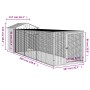 Chicken coop with corral light gray galvanized steel 117x405x123cm by vidaXL, Cages and habitats for small animals - Ref: For...