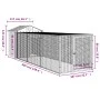 Chicken coop with corral light gray galvanized steel 117x405x123cm by vidaXL, Cages and habitats for small animals - Ref: For...