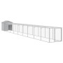 Gallinero y corral acero galvanizado gris claro 117x1017x123 cm von vidaXL, Käfige und Lebensräume für Kleintiere - Ref: Foro...