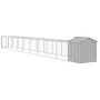 Gallinero y corral acero galvanizado gris claro 117x1017x123 cm by vidaXL, Cages and habitats for small animals - Ref: Foro24...