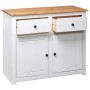 Aparador de madera maciza pino estilo Panamá blanco 93x40x80 cm by vidaXL, Sideboards - Ref: Foro24-282699, Price: 226,84 €, ...