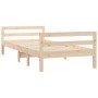 Estructura de cama madera maciza de pino 75x190 cm de vidaXL, Camas y somieres - Ref: Foro24-821639, Precio: 98,88 €, Descuen...