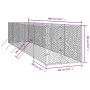 Outdoor-Zwinger aus silberverzinktem Stahl, 2 x 10 x 2 m von vidaXL, Hundehütten und Zäune - Ref: Foro24-3190453, Preis: 384,...