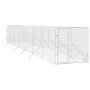 Outdoor kennel silver galvanized steel 2x14x2 m by vidaXL, Dog kennels and fences - Ref: Foro24-3190454, Price: 484,01 €, Dis...