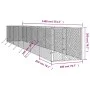 Outdoor kennel silver galvanized steel 2x14x2 m by vidaXL, Dog kennels and fences - Ref: Foro24-3190454, Price: 484,01 €, Dis...