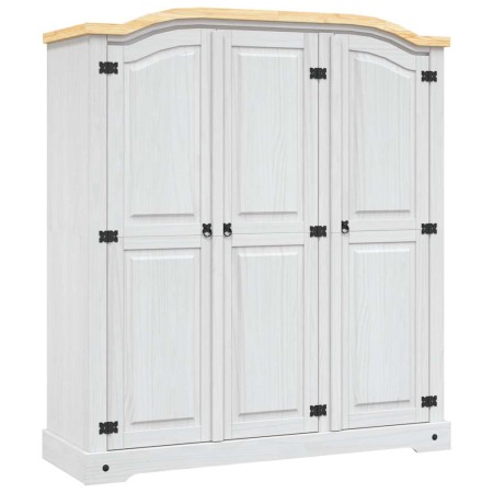 Armario madera de pino Mexicano estilo Corona blanco 3 puertas