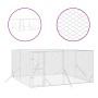 Perrera de exterior acero galvanizado plateado 4x4x2 m von vidaXL, Hundehütten und Zäune - Ref: Foro24-3190455, Preis: 275,78...