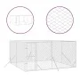Perrera de exterior acero galvanizado plateado 4x4x2 m von vidaXL, Hundehütten und Zäune - Ref: Foro24-3190455, Preis: 263,77...