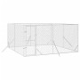 Perrera de exterior acero galvanizado plateado 4x4x2 m von vidaXL, Hundehütten und Zäune - Ref: Foro24-3190455, Preis: 275,78...