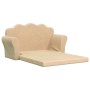 Sofá cama de niños 2 plazas felpa suave crema