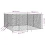 Perrera de exterior acero galvanizado plateado 4x4x2 m von vidaXL, Hundehütten und Zäune - Ref: Foro24-3190455, Preis: 263,77...