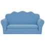 Sofá cama de niños 2 plazas felpa suave azul
