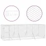 Outdoor dog kennel made of galvanized silver steel, measuring 6x2x2 meters. by vidaXL, Dog kennels and fences - Ref: Foro24-3...