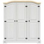 Armario madera de pino Mexicano estilo Corona blanco 3 puertas