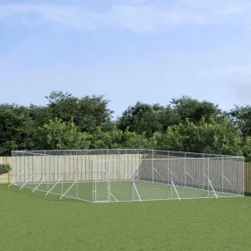 Zwinger für den Außenbereich Stahl verzinkt silber 8x12x2 m von vidaXL, Hundehütten und Zäune - Ref: Foro24-3190465, Preis: 6...