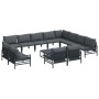 Conjunto de sofá de jardín 13 pcs Antracita Acero