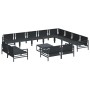 Conjunto de sofá de jardín 13 pcs Antracita Acero
