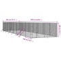 Outdoor-Zwinger aus silberverzinktem Stahl, 4 x 16 x 2 m von vidaXL, Hundehütten und Zäune - Ref: Foro24-3190458, Preis: 657,...