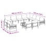 Conjunto de sofá de jardín 13 pcs Antracita Acero