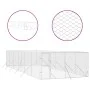 Perrera de exterior acero galvanizado plateado 4x12x2 m by vidaXL, Dog kennels and fences - Ref: Foro24-3190457, Price: 465,0...