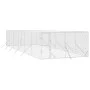 Perrera de exterior acero galvanizado plateado 4x12x2 m by vidaXL, Dog kennels and fences - Ref: Foro24-3190457, Price: 465,0...