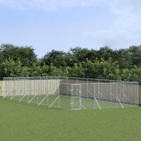 Perrera de exterior acero galvanizado plateado 6x14x2 m von vidaXL, Hundehütten und Zäune - Ref: Foro24-3190462, Preis: 657,5...