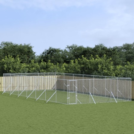 Perrera de exterior acero galvanizado plateado 6x14x2 m von vidaXL, Hundehütten und Zäune - Ref: Foro24-3190462, Preis: 657,5...