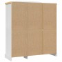 Armario madera de pino Mexicano estilo Corona blanco 3 puertas