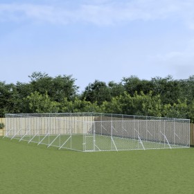 Outdoor-Zwinger aus silberverzinktem Stahl 8x16x2 m von vidaXL, Hundehütten und Zäune - Ref: Foro24-3190466, Preis: 758,51 €,...