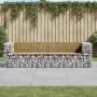 Garden bench with gabions impregnated pine wood 244x71x65.5 cm by vidaXL, garden benches - Ref: Foro24-3196241, Price: 299,20...