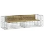 Garden bench with gabions impregnated pine wood 244x71x65.5 cm by vidaXL, garden benches - Ref: Foro24-3196241, Price: 299,20...
