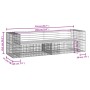 Gartenbank mit Gabionen aus imprägniertem Kiefernholz 244x71x65,5 cm von vidaXL, Gartenbänke - Ref: Foro24-3196241, Preis: 28...