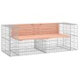 Banco jardín diseño gaviones madera abeto Douglas 184x71x65,5cm de vidaXL, Bancos de jardín - Ref: Foro24-3196237, Precio: 21...