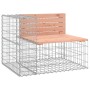 Banco jardín diseño gaviones madera abeto Douglas 184x71x65,5cm de vidaXL, Bancos de jardín - Ref: Foro24-3196237, Precio: 21...