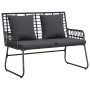 Conjunto de Muebles de Jardín con cojín 4 pcs Negro y Antracita