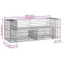 Gabion design garden bench solid pine wood 184x71x65.5 cm by vidaXL, garden benches - Ref: Foro24-3196236, Price: 208,74 €, D...