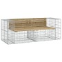 Garden bench with gabions impregnated pine wood 184x71x65.5 cm by vidaXL, garden benches - Ref: Foro24-3196238, Price: 217,55...