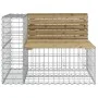 Garden bench with gabions impregnated pine wood 184x71x65.5 cm by vidaXL, garden benches - Ref: Foro24-3196238, Price: 232,10...