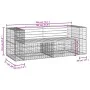 Garden bench with gabions impregnated pine wood 184x71x65.5 cm by vidaXL, garden benches - Ref: Foro24-3196238, Price: 232,10...