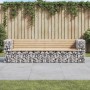 Gartenbank Design Gabione massives Kiefernholz 244x71x65,5 cm von vidaXL, Gartenbänke - Ref: Foro24-3196239, Preis: 268,69 €,...